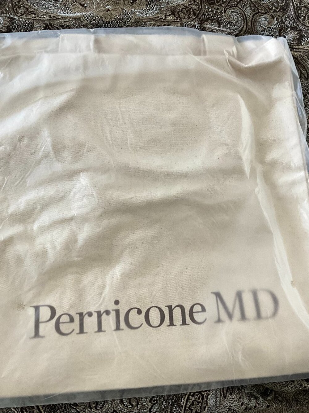 Perricone MD Canvas Tote Bag Cream Reusable Shopping Beach Travel NWT